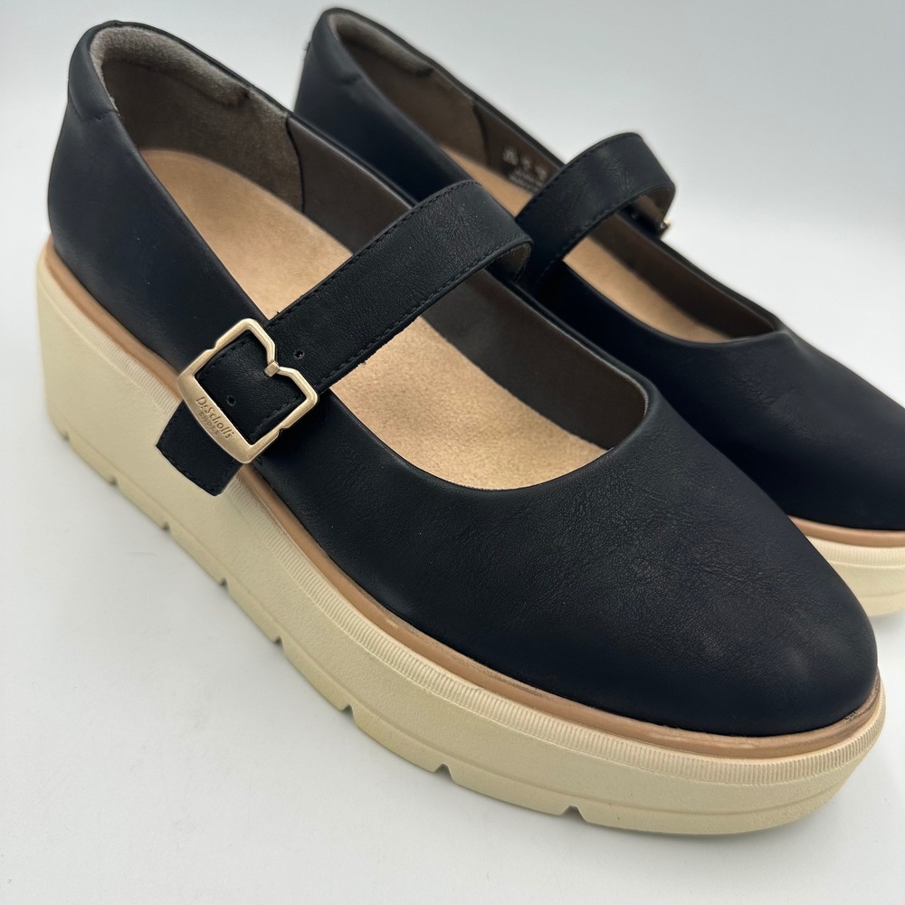Dr. Scholl's Nice Max MJ Mary Jane Black Platform Buckle Loafers Chunky Goth 8.5 - Picture 8 of 17